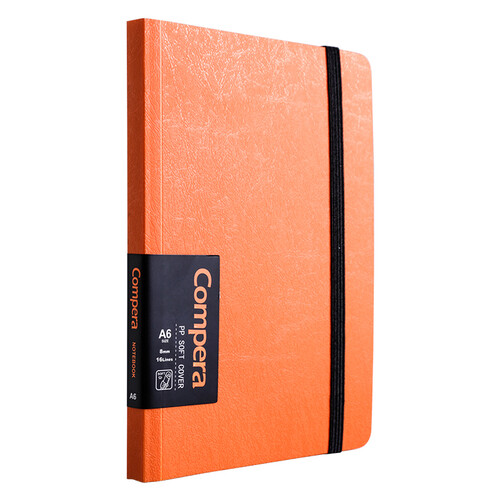 齐心(Comix)A6 80张 PP面办公笔记本子/记事本/创意软抄本 Compera原味系列 C7012 橙