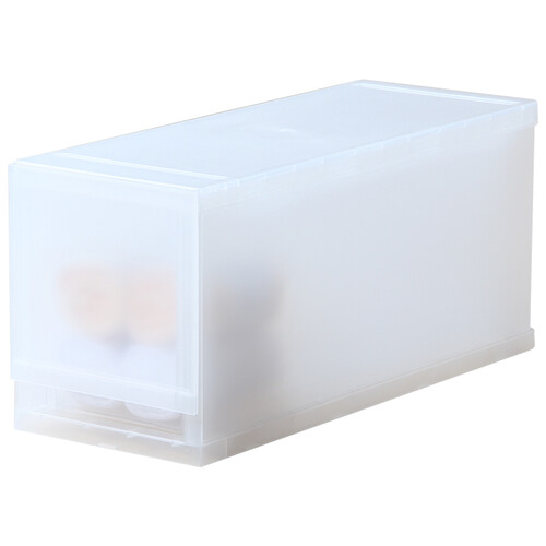 伸和SHINWA 日本进口抽屉式收纳箱塑料衣服玩具整理箱可叠加衣柜收纳盒 1701-磨砂 单个装