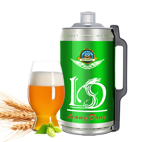 京东超市青岛亮动原浆啤酒精酿12度浑浊型小麦白啤酒2L*1桶装