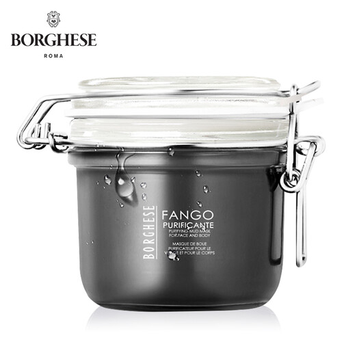 贝佳斯（Borghese）净透平衡美肤泥浆膜212g/200ml（面膜女 黑泥 补水控油清洁毛孔 护肤品化妆品男）