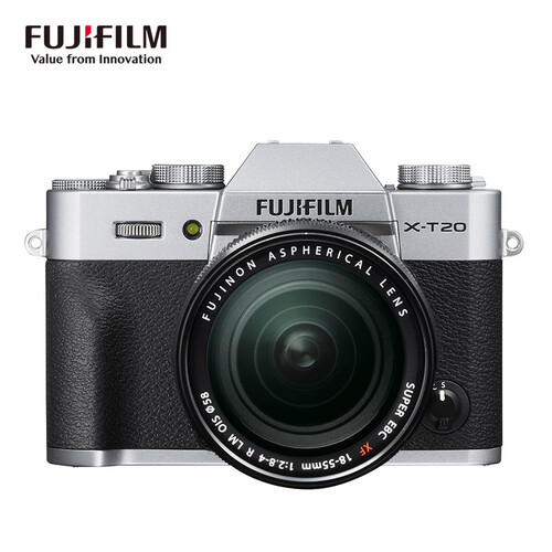 富士微单（FUJIFILM）X-T20 XF18-55 微单/照相机 银色 2430万像素 XT20 翻折触摸屏 4K