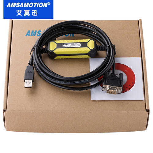 适用西门子S7-200PLC通讯编程电缆线CPU 222 224 226数据调试下载线USB-PPI 【经济黑】2017年经济型升级版