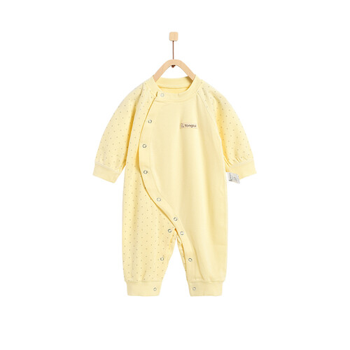 京东超市童泰新生婴儿衣服宝宝四季内衣连体哈衣 TS81J153 黄色 80