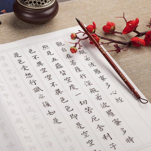 心经抄经本小楷毛笔字帖入门佛经手抄写本成人初学者书法临摹描红半生熟宣纸软笔书法纸套装楷书般若波罗蜜多 心经【30张】