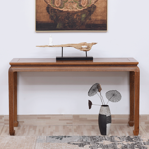 慢象红木家具非洲鸡翅木（学名：非洲崖豆木）实木条案 中式仿古中堂玄关桌供桌案几摆件置物香案供台神台 长138*宽40*高80cm