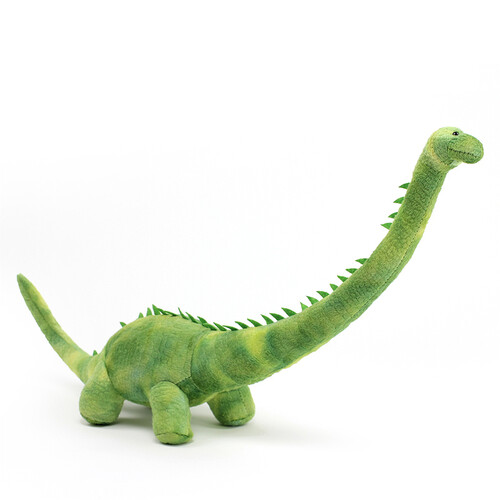 贝克蜜雪 恐龙模型 dinosaur 毛绒玩具公仔 可爱小玩偶娃娃 送男孩儿童礼物 梁龙 深绿色