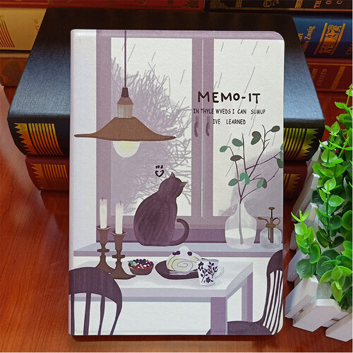 2018新款iPad保护套a1893苹果平板MRJN2 MRJP2 MR7J2CH/A壳9.7寸创意 创意黑猫+钢化膜 2018新iPad9.7寸