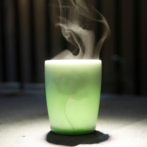 七陶茶杯 龙泉青瓷功夫茶杯陶瓷单杯品茗杯闻香杯主人杯 莲花青瓷杯--粉青