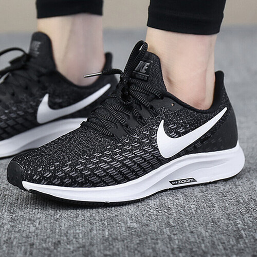 耐克NIKE 女子 气垫 跑步鞋 PEGASUS 35 飞马 缓震 运动鞋 942855-001 黑色37.5码