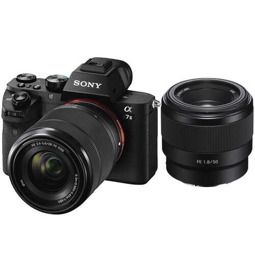 索尼（SONY）ILCE-7M2/a7M2/a72 全画幅微单数码相机 含(FE28-70/FE50/1.8)双镜套装