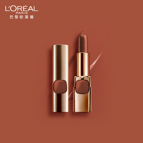 欧莱雅（LOREAL）纷泽滋润唇膏 南瓜色 619 3.7g（金管  口红女 滋润显色）