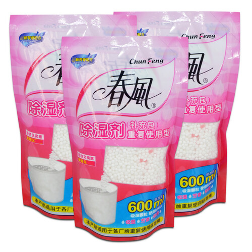 春风室内吸湿除湿剂补充包 防潮干燥剂替换包600ml*3袋