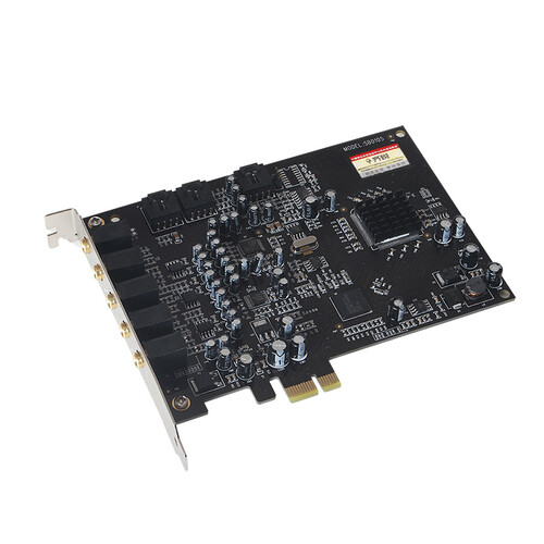 齐悦 内置5.1声卡 SB0060 台式机独立电音喊麦声卡 电脑网络K歌电容麦PCI声卡 内置PCI-E