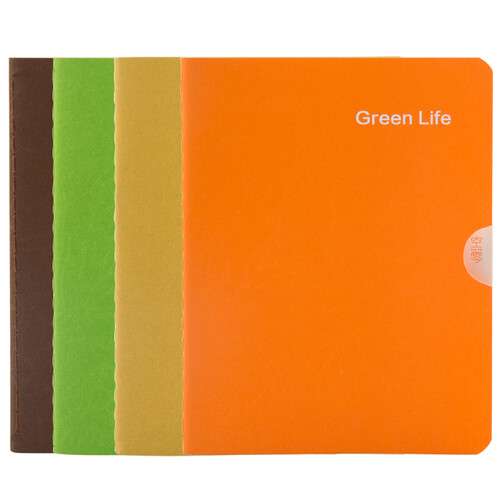 kinbor  4本装44张A6涂鸦记事本子/文具笔记本/软抄本4色 空零DT5134