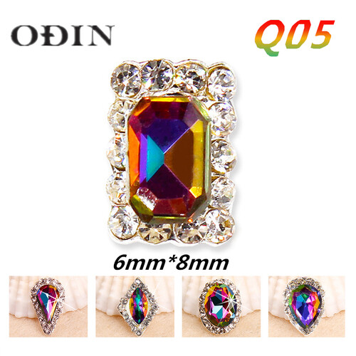 奥丁（ODIN） 美甲钻饰指甲小饰品新款美甲七彩火焰钻饰品贴钻火焰石七彩合金闪钻 火焰钻Q05