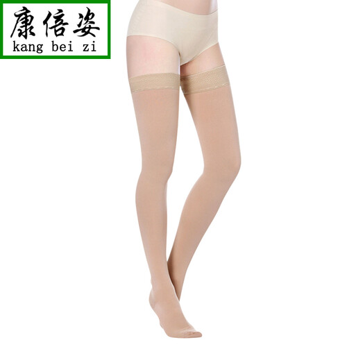 康倍姿防静脉曲张袜医用女二级压力袜弹力袜子长筒袜高筒袜女男士 肤色包趾(二级压力) XL