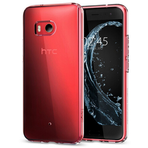 SPIGEN HTC U11手机壳硅胶套保护外壳透明闪闪发光女款个性防摔新 全清晰透明
