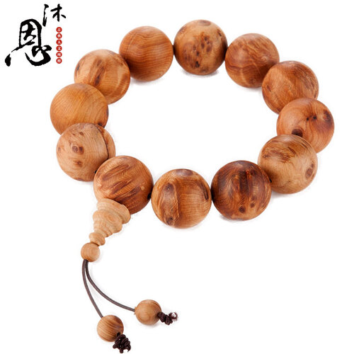 沐恩 崖柏木饰手串20mm*12颗带瘿子瘤疤侧柏SL2192