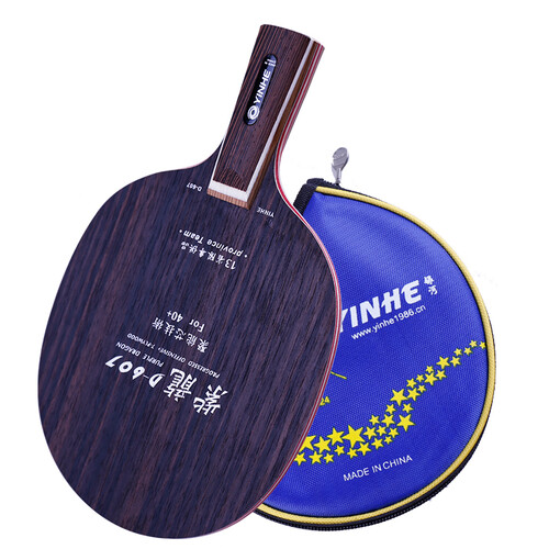 银河（YINHE）乒乓球拍底板黑檀7快攻弧圈七层纯木紫龙D607乒乓球底板 直拍/CS（赠：拍套）