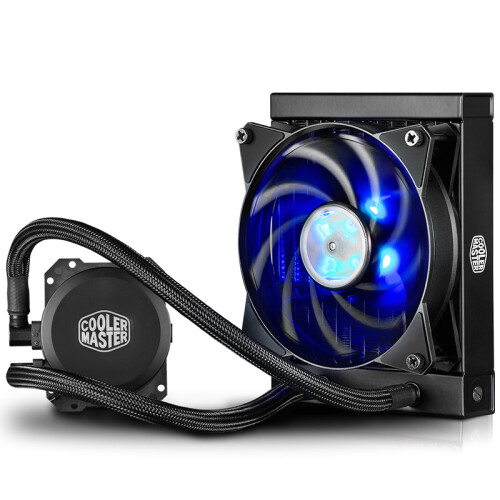 酷冷至尊(CoolerMaster)海魔120 CPU水冷散热器(多平台/一体水冷/静音/LED蓝光风扇/高效水冷泵)