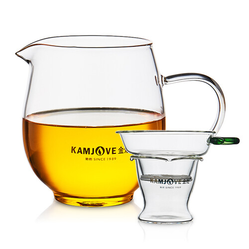金灶（KAMJOVE） 耐热玻璃公道杯玻璃茶漏分茶器茶海公杯 GO-22搭配GO-08玻璃茶漏