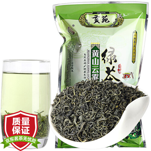 京东超市贡苑 绿茶 黄山云雾绿茶 春茶毛尖茶叶嫩芽 150g