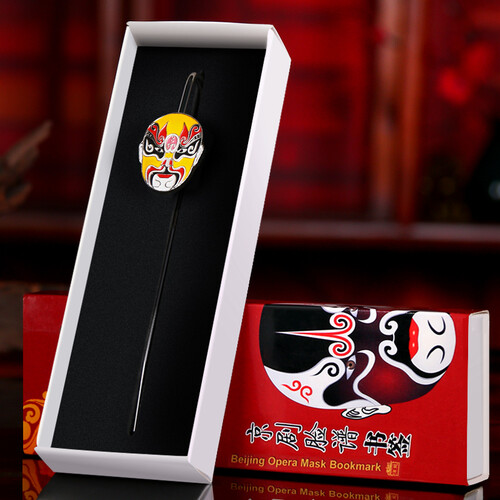 伟龙 创意金属书签中国风京剧脸谱 实用小礼品 中国特色礼品送老外开学生日礼物送女生男生 典韦