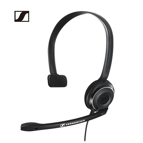 森海塞尔（Sennheiser）PC7 USB 客服话务学习耳机 即插即用 降噪 通话清晰 黑色