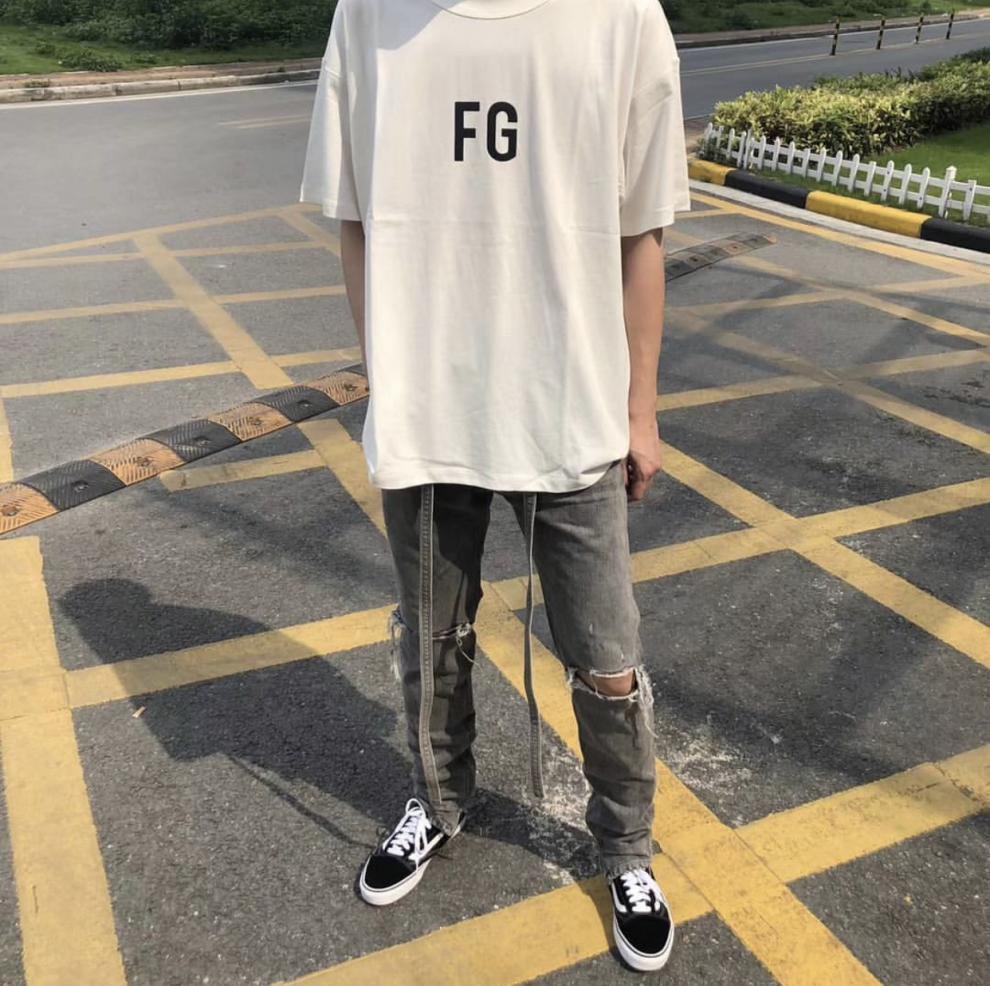 fear of god图案,fearofgod图片logo fog fear of god第六季主线美潮牌fg短袖嘻哈高街宽松