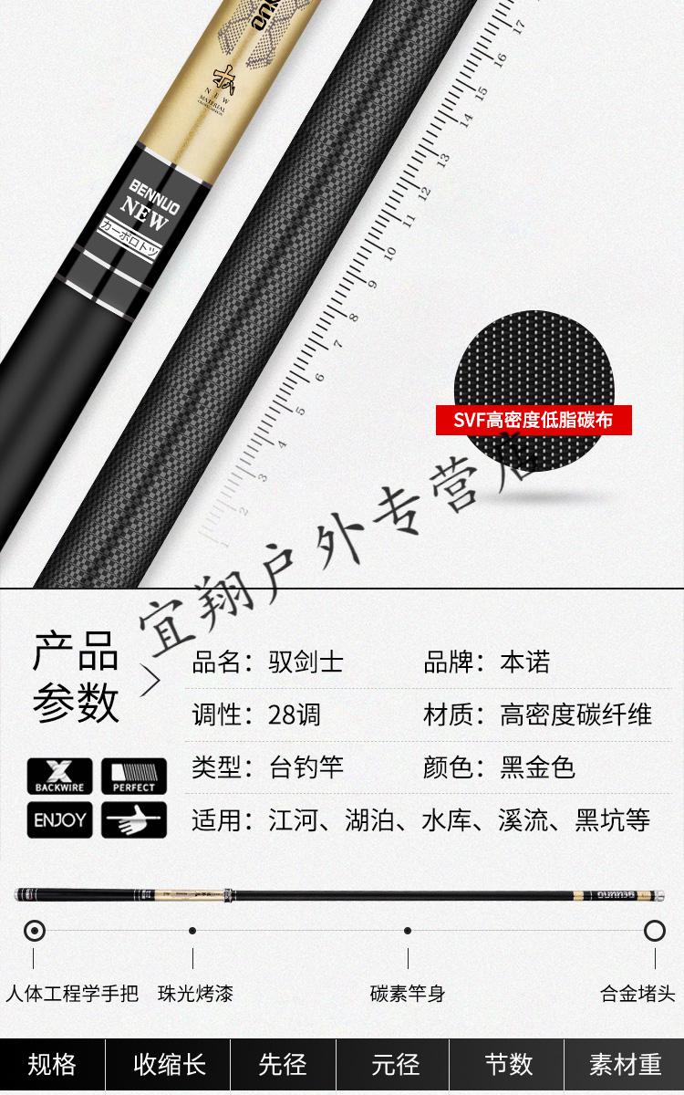 名伦钓鱼竿手竿超轻超硬28调19调台钓杆鲫鱼竿五大品牌鲤鲫鱼竿路亚