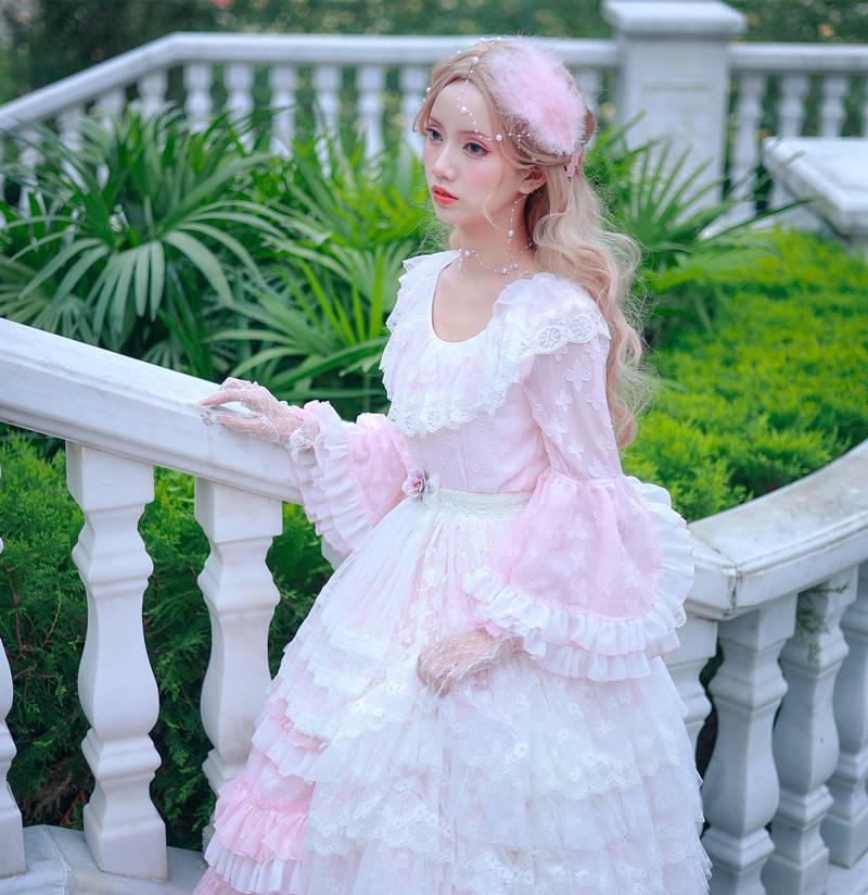 lolita茶会花嫁lolita公主华丽长款花嫁洛丽塔茶会日常轻lo裙op连衣裙