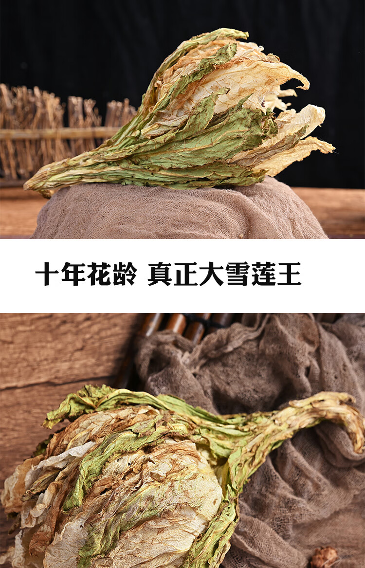 大雪莲花正宗新疆天山雪莲花大雪莲干花40克以上