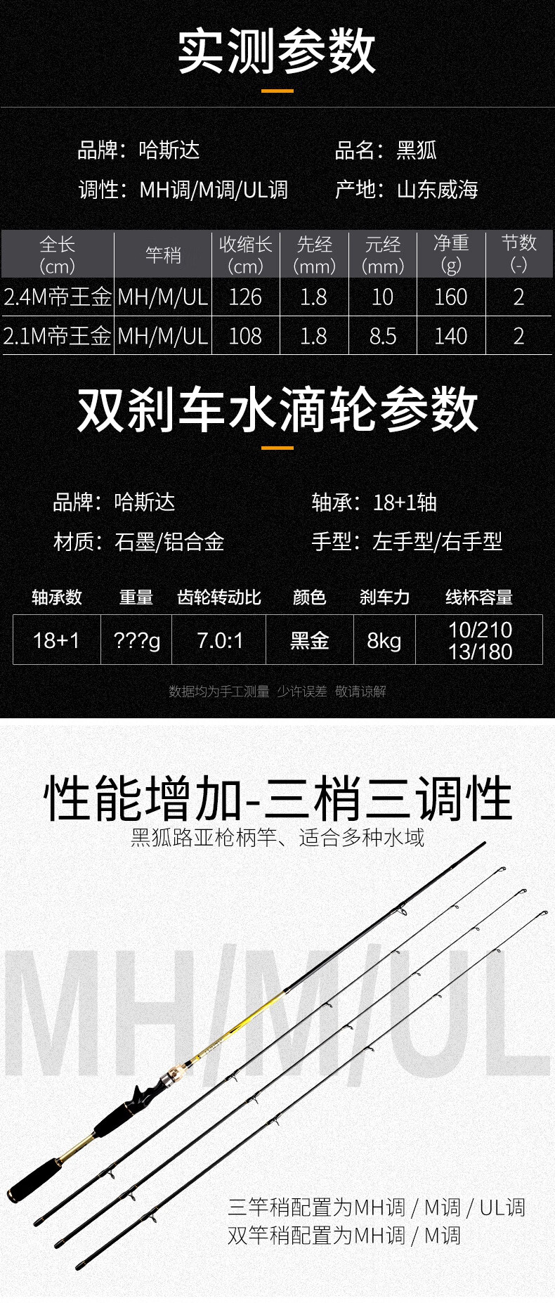 禧玛诺官方同款化氏一味哈斯达幻影路亚竿套装水滴轮全套碳素超轻超硬