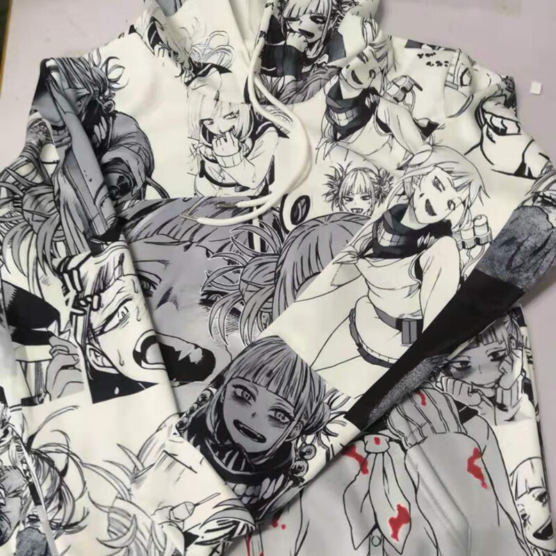阿嘿颜漫画衣服外套冬季加绒大码动漫黑白漫画渡我周边被身衣服黑白