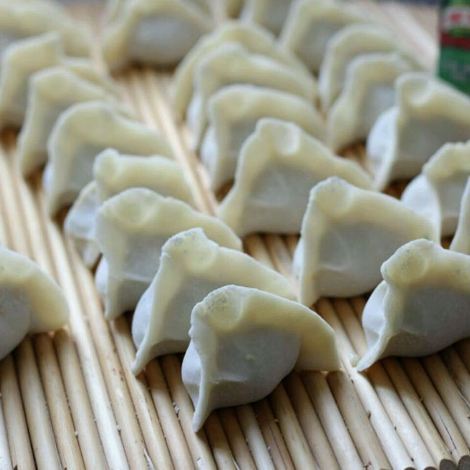 水饺素馅饺子手工速冻水饺现包现发西葫芦鸡蛋水饺荠菜鸡蛋两盒装
