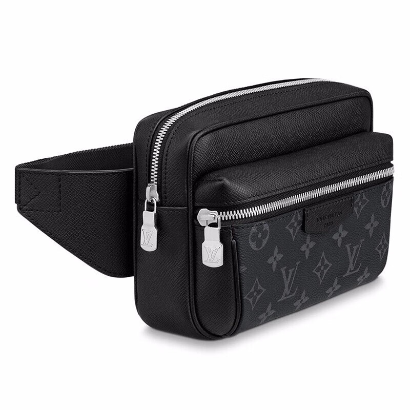 lv/路易威登 lv男包 黑老花配皮 outdoor腰包 胸包(预售商品2-3周发货