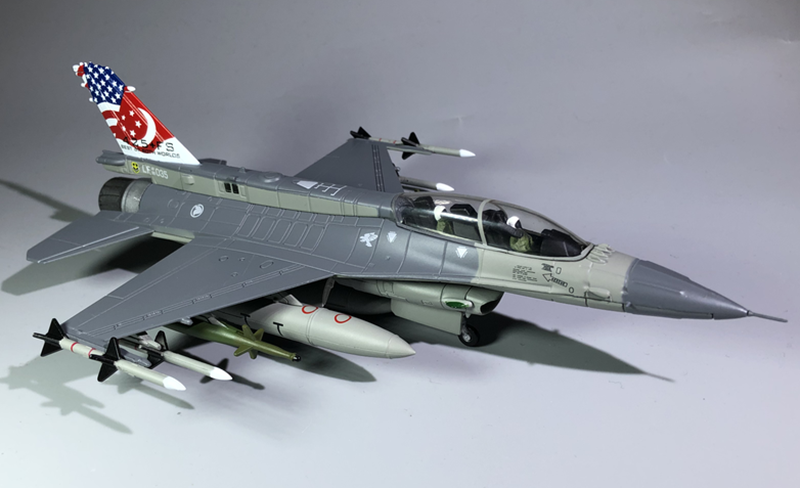 172f16dblock52f16新加坡战斗机飞机仿真合金军事模型摆件1200b52