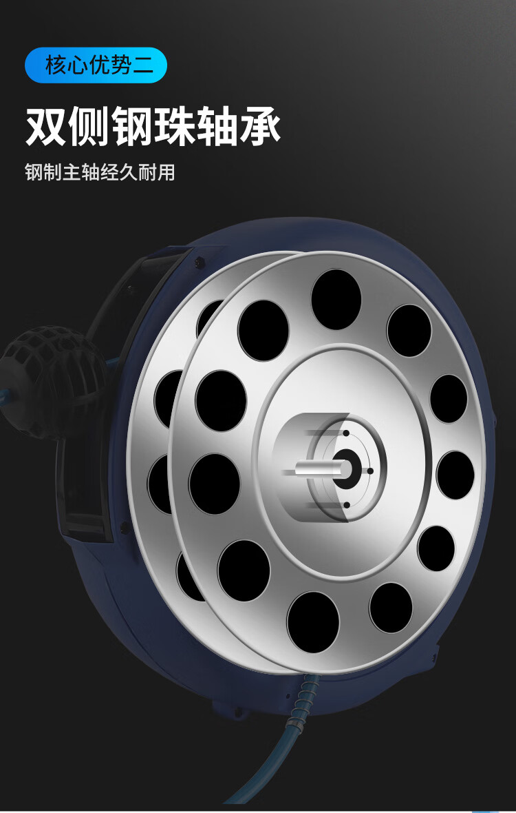 气鼓 电鼓卷线器自动伸缩卷管器 伸缩气管汽修夹纱管悬挂式卷线盘 电