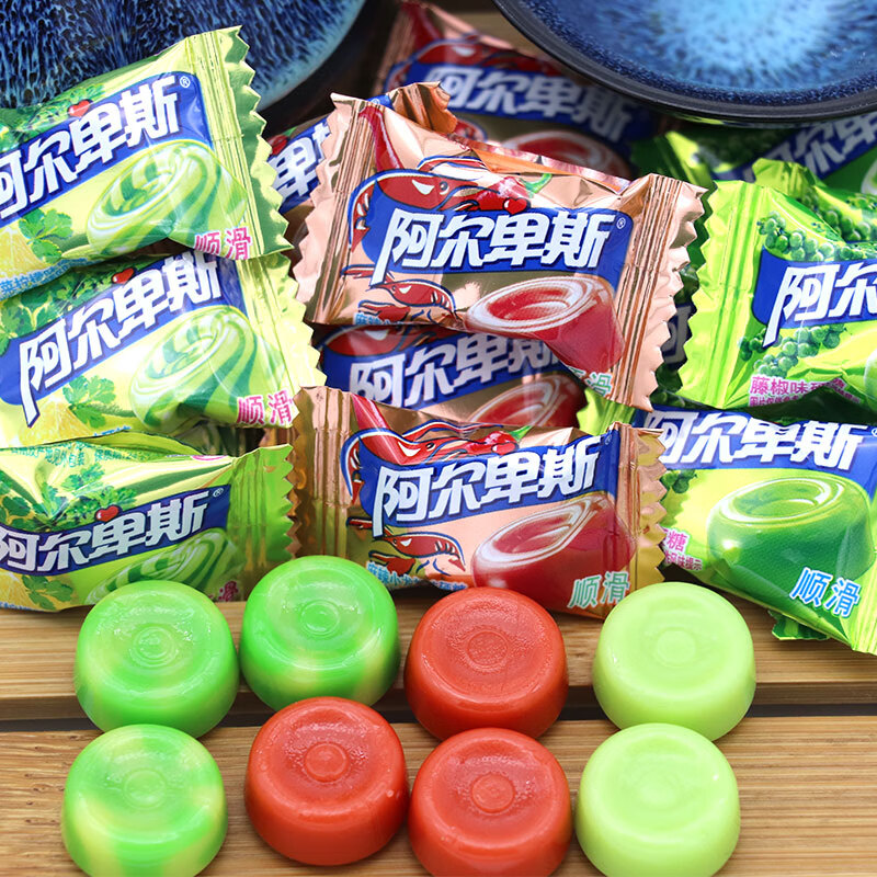 柠檬味藤椒味硬糖果奇葩搞怪休闲食品散装阿尔卑斯所有口味混合半斤