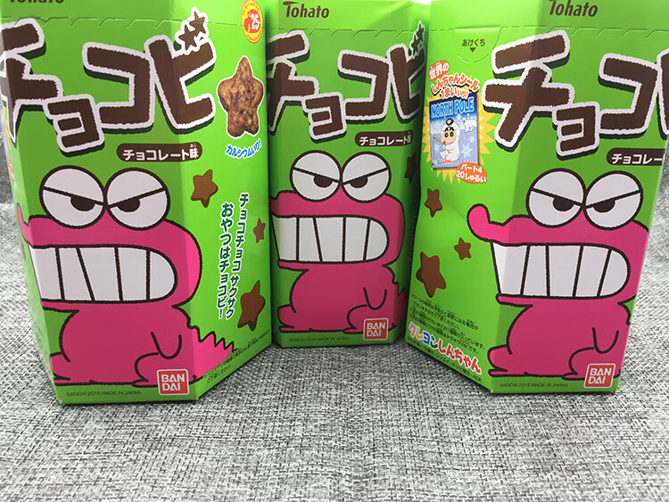【严选好物】tohato桃哈多 蜡笔小新饼干 鳄鱼饼干粟米星 栗米条柠檬