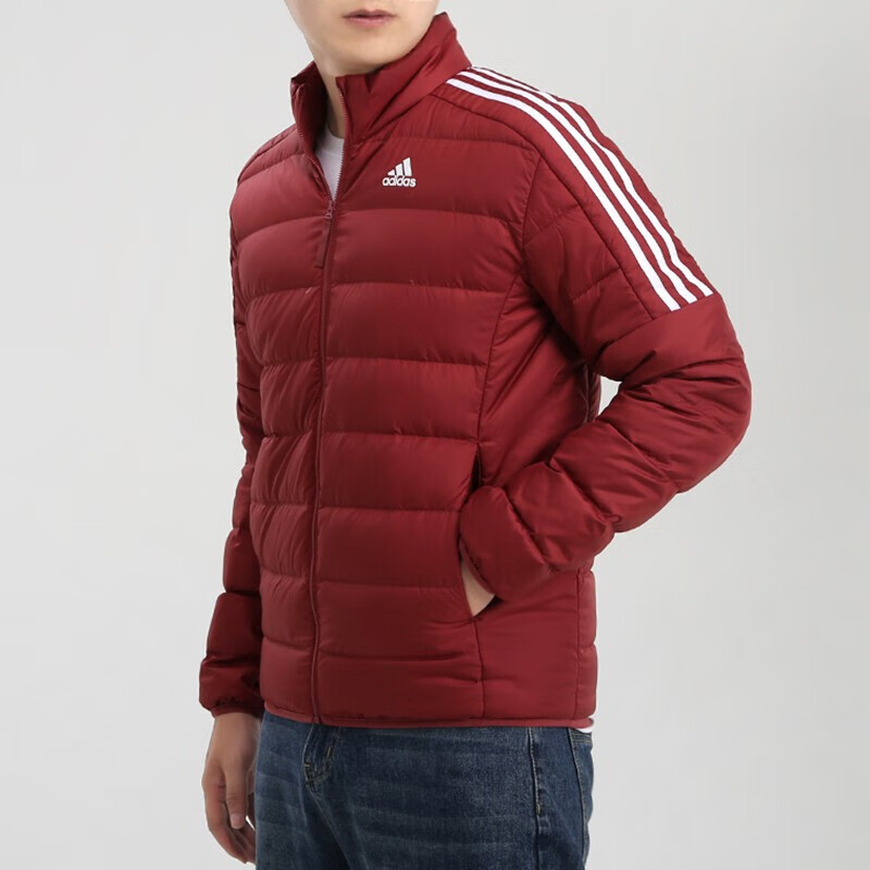 Adidas阿迪达斯羽绒服男新款男装运动服轻薄保暖羽绒服休闲立领外套GE5826 GH4589 黑色2XL【图片价格品牌报价】-京东