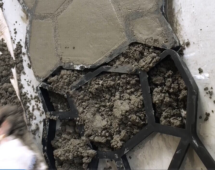 自己施工铺路模具水泥模型鹅卵石仿石彩色地砖模花园模具基础建材 6边