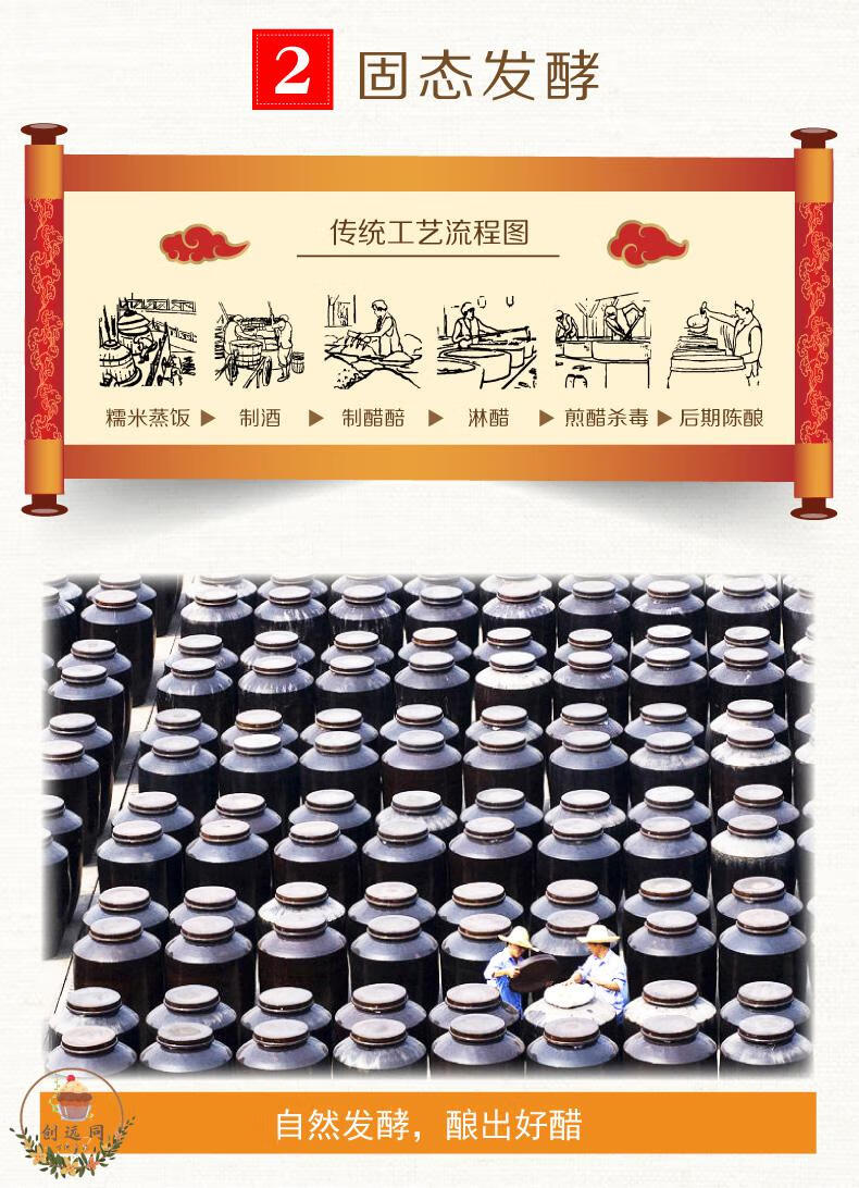 金梅醋恒顺香醋550ml出口品质镇江特产香醋食醋炒菜凉拌原金梅
