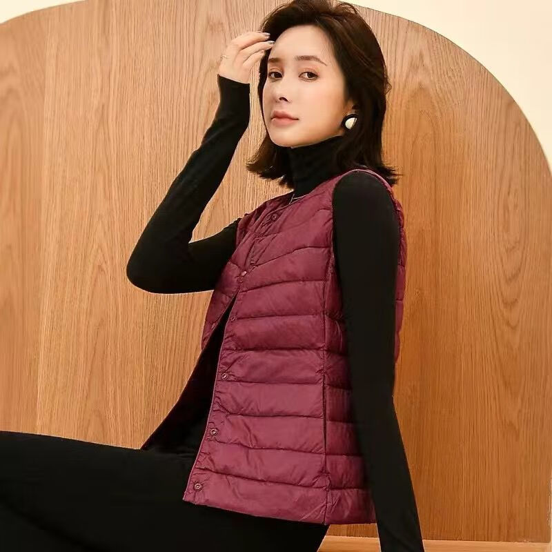 羽绒服女士2020新款轻薄 内胆轻薄服女短款无领2020秋冬新款薄款大码