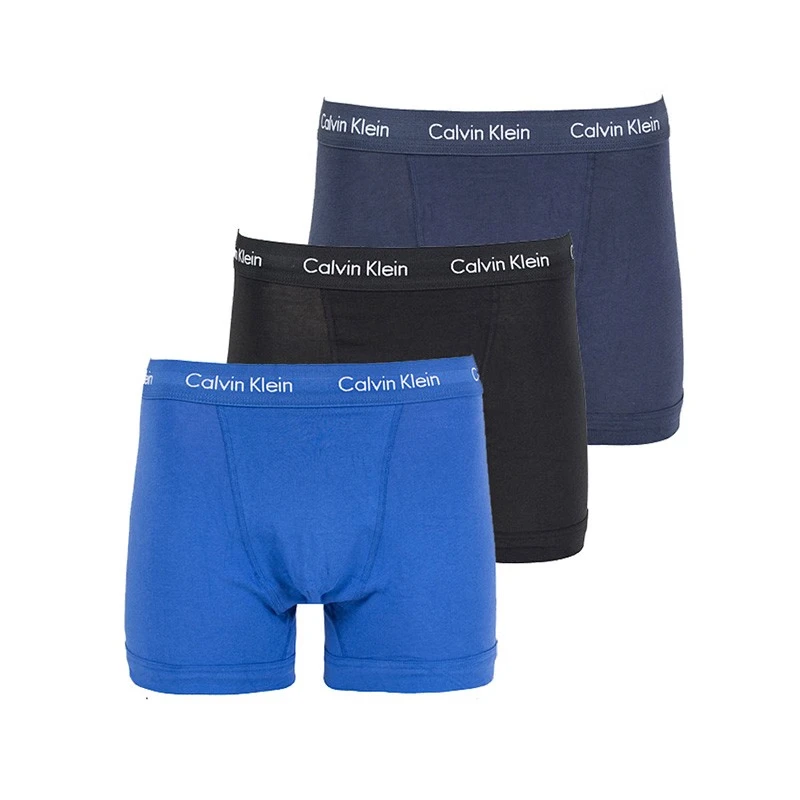 Calvin Klein CK men's boxer briefs three packs, gift for boyfriend  0000U2662G black blue M
