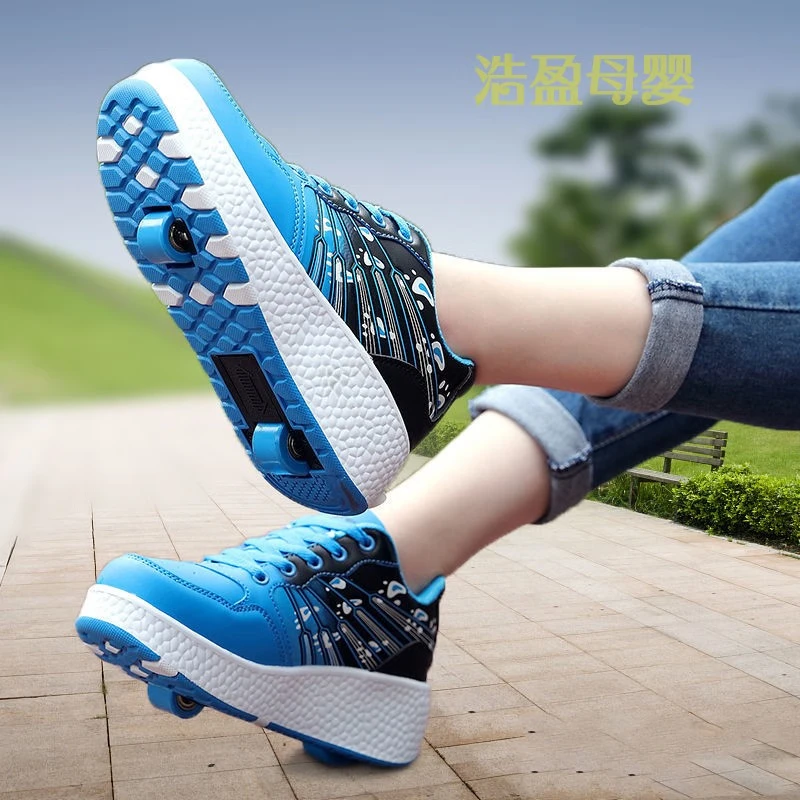 Rabbit series two-wheeled Heelys shoes for boys Heelys shoes for girls and  children invisible roller