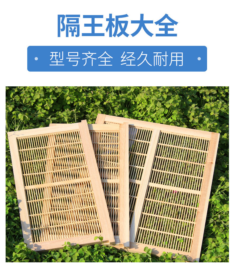 中蜂意蜂立式平面隔王板竹木养蜂具箱蜂王防逃片栅巢框式 中蜂(42*26)