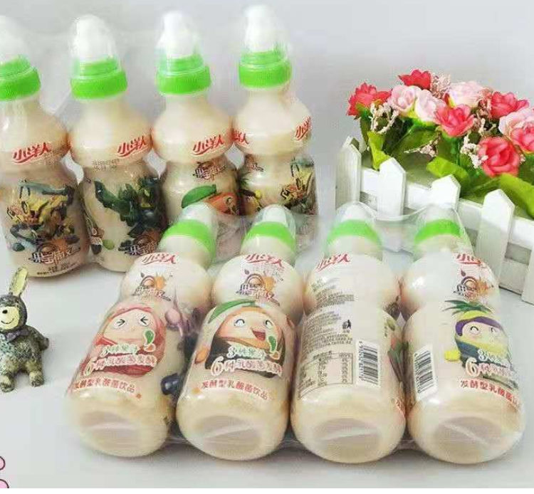 【1月产】小洋人智多美钙铁锌奶嘴乳酸菌饮品200ml*20
