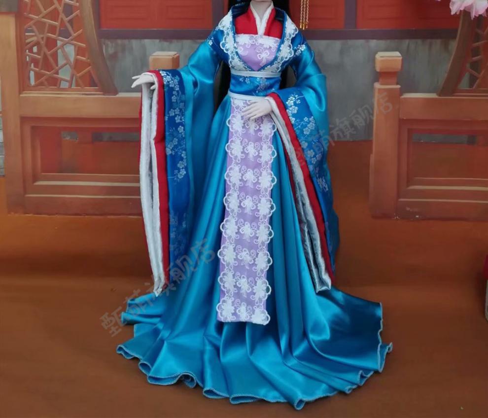 芭比娃娃的汉服手工新款自制古装娃娃衣服汉服古代宫廷三分四六分娃穿