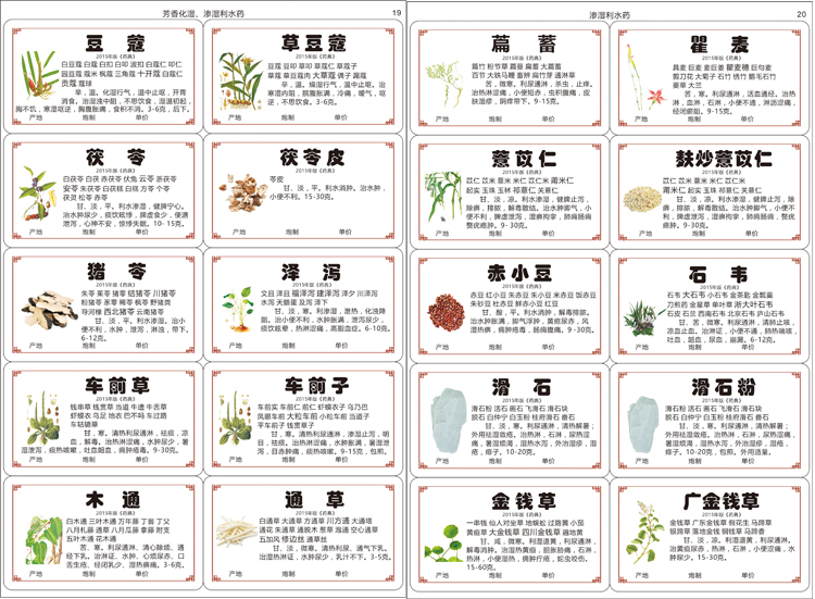 新版规范正名中药标签贴978660味镂空字纸不干胶中药柜标签斗谱全横款